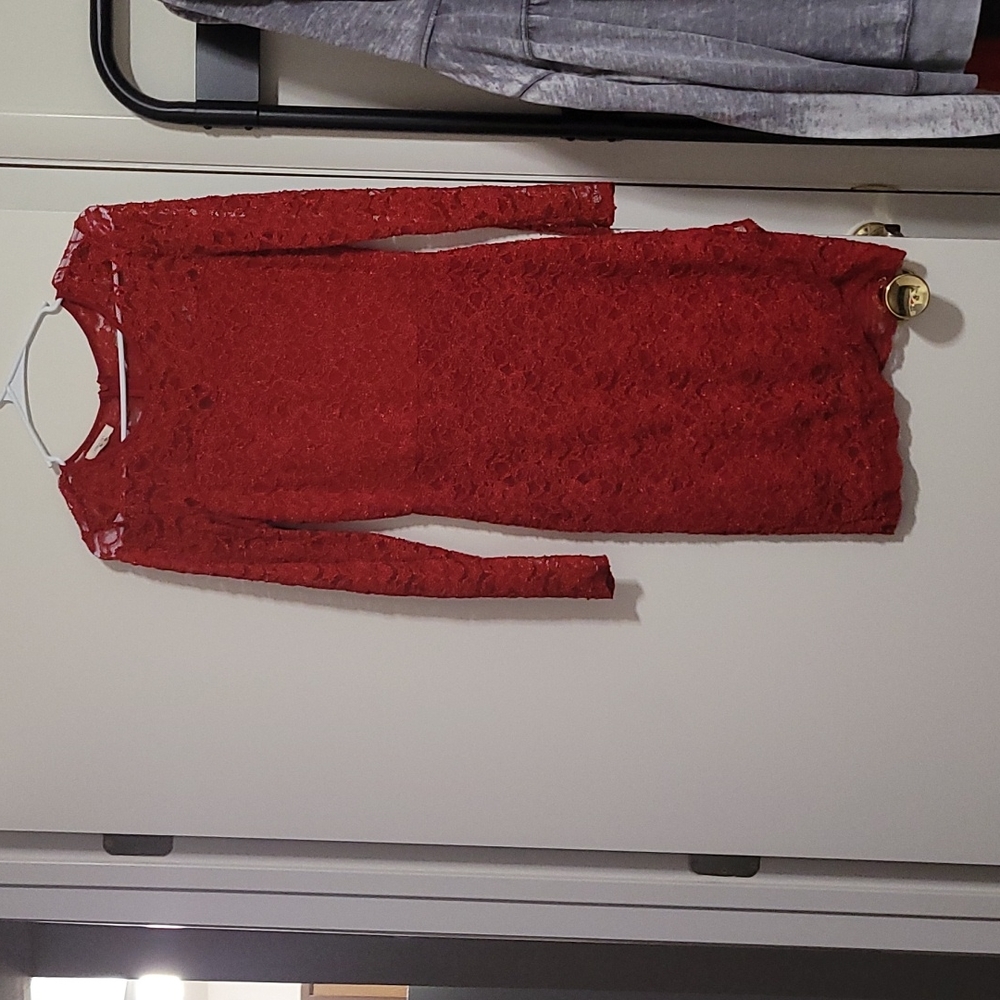 Maurices Red lacy slim dress